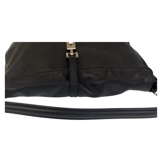 GUCCI Shoulder Bag 001 3355 leather black Shoulder Bag Jackie Women Used Authentic