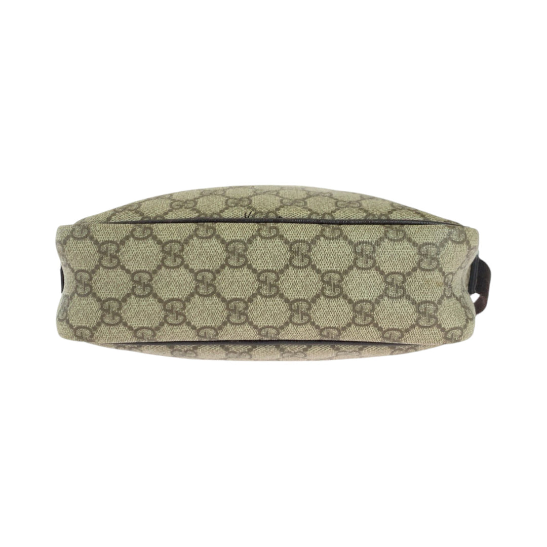 GUCCI Shoulder Bag GG Supreme Canvas Beige brown Shoulder Bag pochette GG plus Women Used Authentic