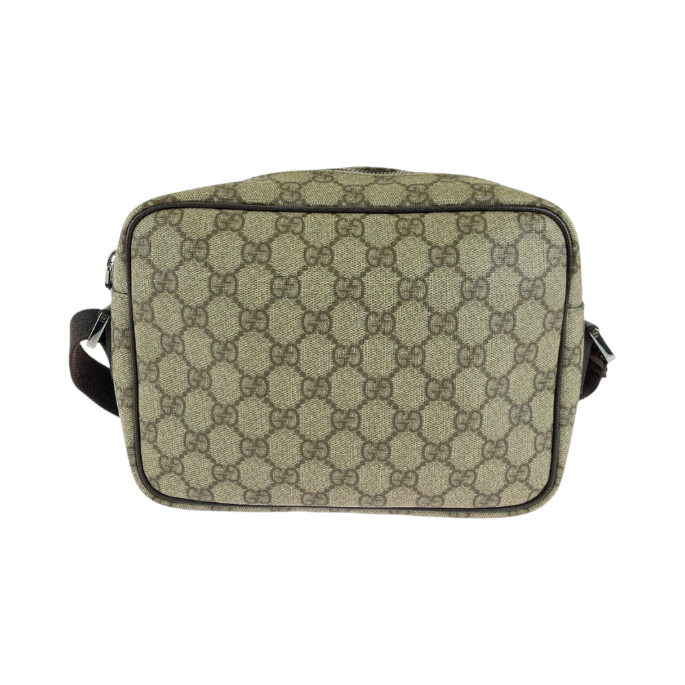 GUCCI Shoulder Bag GG Supreme Canvas Beige brown Shoulder Bag pochette GG plus Women Used Authentic