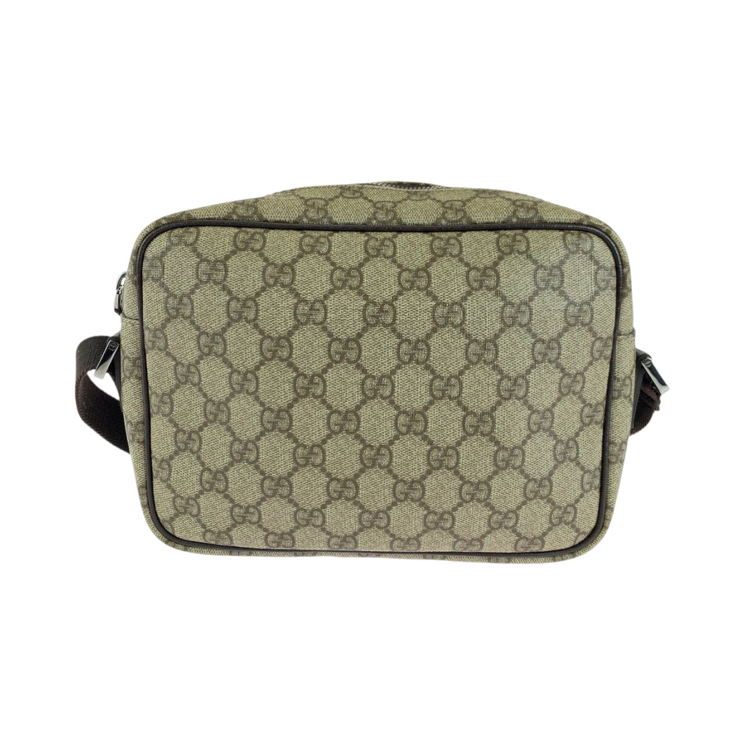 GUCCI Shoulder Bag GG Supreme Canvas Beige brown Shoulder Bag pochette GG plus Women Used Authentic