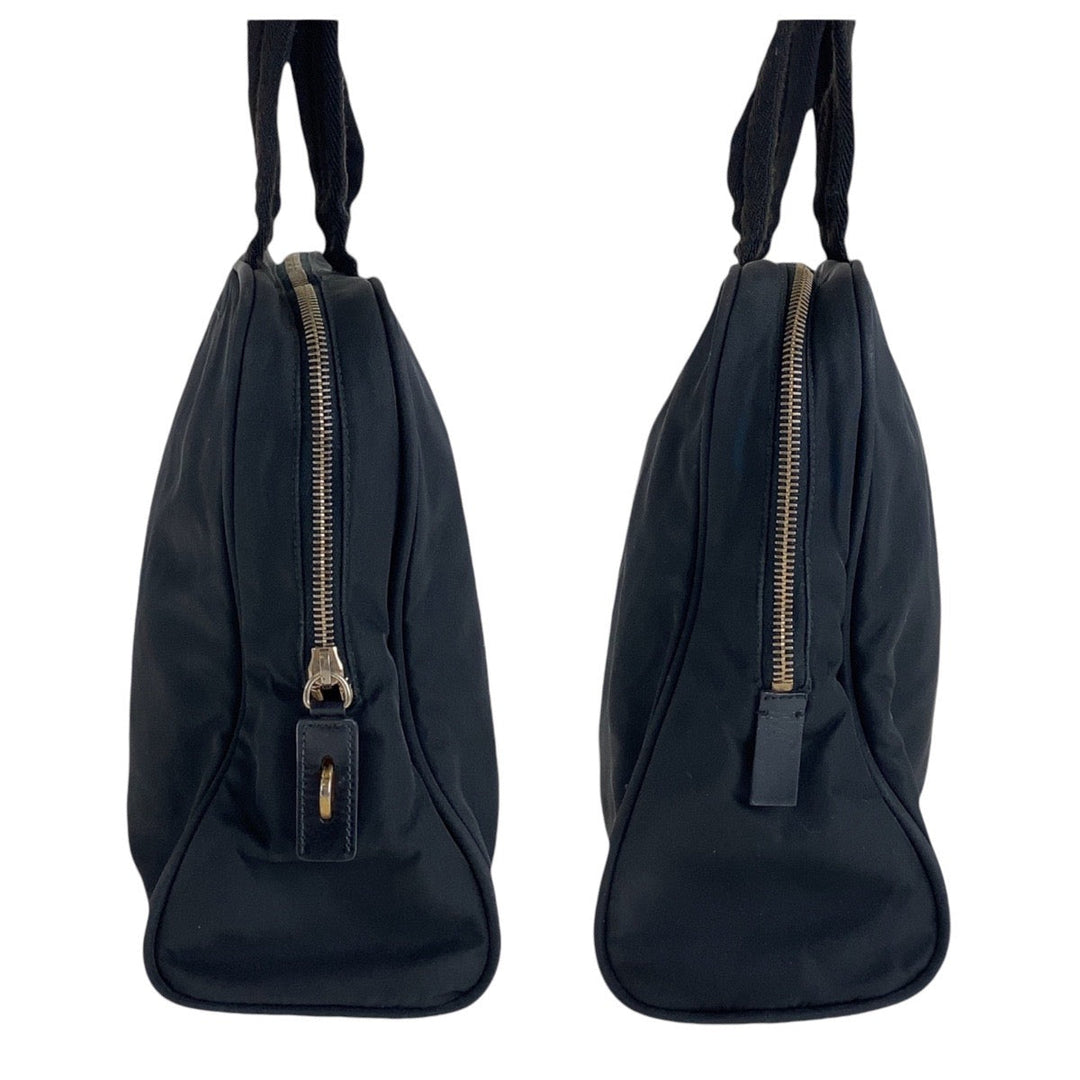 PRADA Shoulder Bag Nylon black Shoulder Bag Business Bag Test Triangle With logo Women Used Authentic