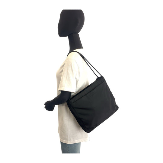 PRADA Tote Bag Nylon black Tote Bag Shoulder Bag Test Triangle With logo Women Used Authentic
