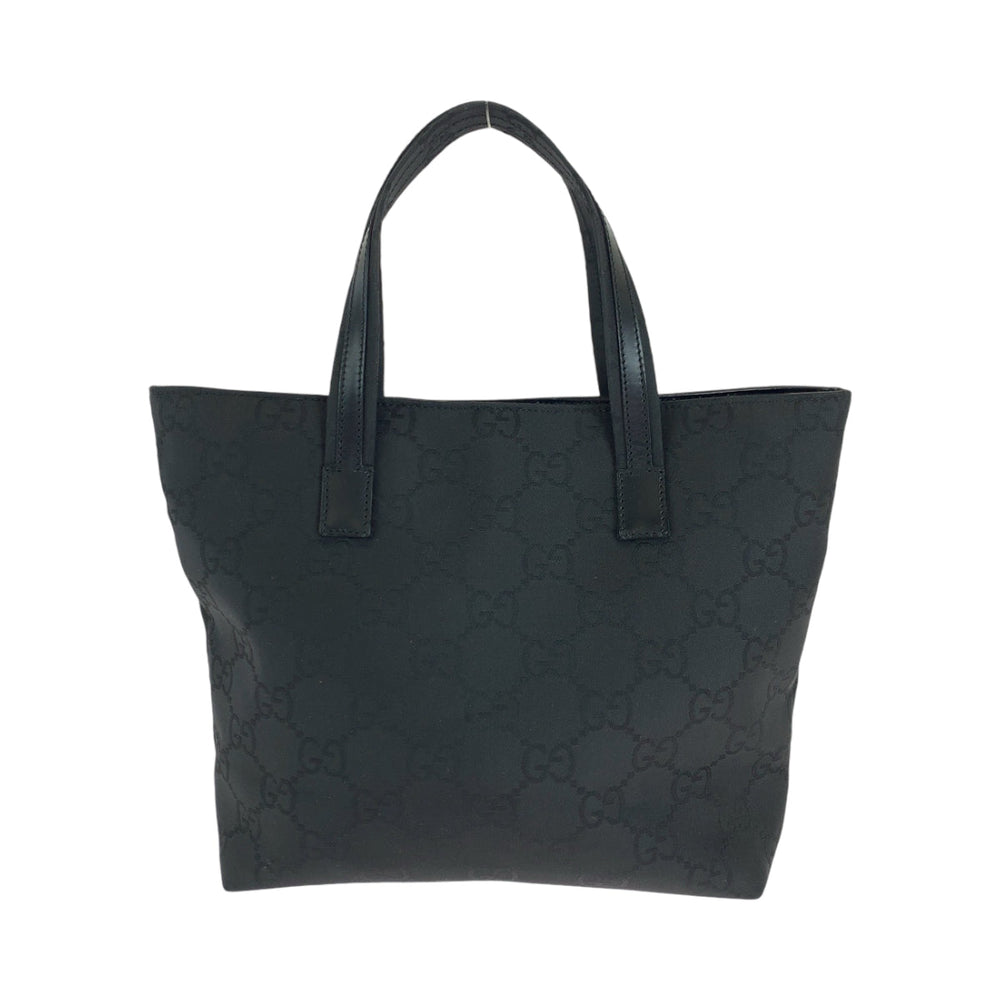 GUCCI Tote Bag 105650 GG canvas black Tote Bag handbag W pocket Women Used Authentic
