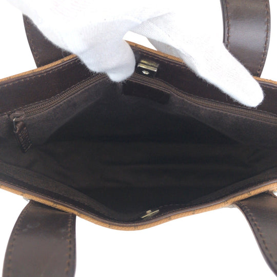 GUCCI Tote Bag 73984 GG canvas, leather Brown Tote Bag handbag Women Used Authentic