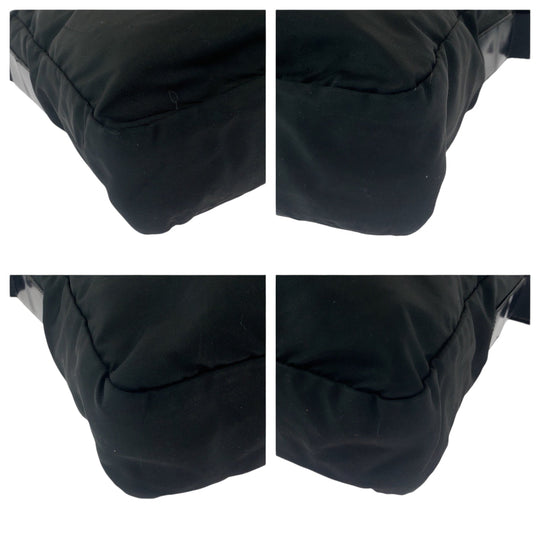 PRADA Shoulder Bag Nylon black Shoulder Bag pochette Test Triangle With logo Women Used Authentic