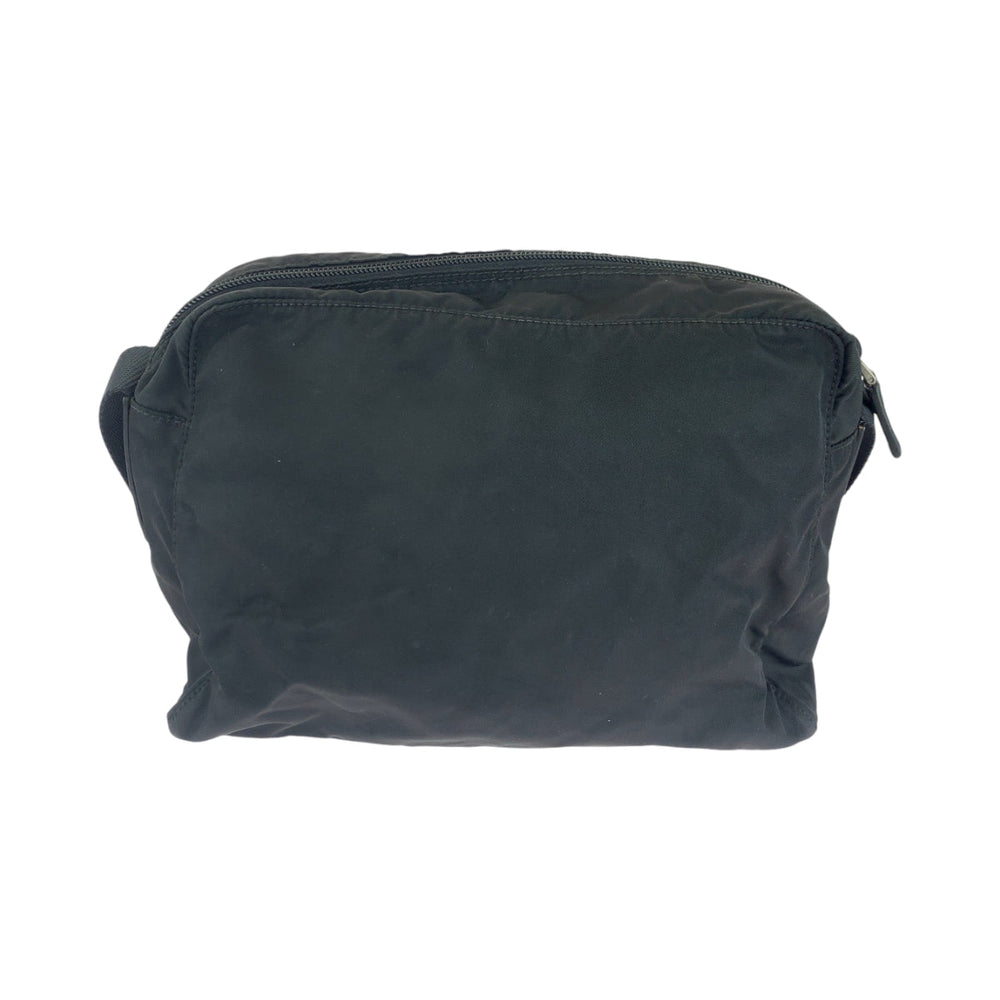 PRADA Shoulder Bag Nylon black Shoulder Bag pochette Test Triangle With logo mens Used Authentic