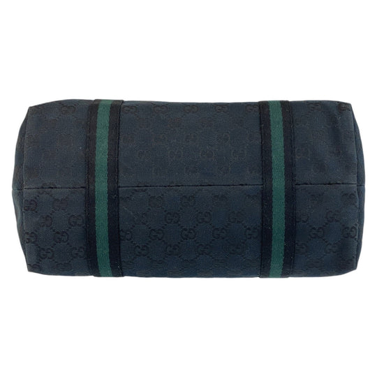 GUCCI Tote Bag 139260 GG canvas, leather black Tote Bag Shoulder Bag Sherry line Women Used Authentic