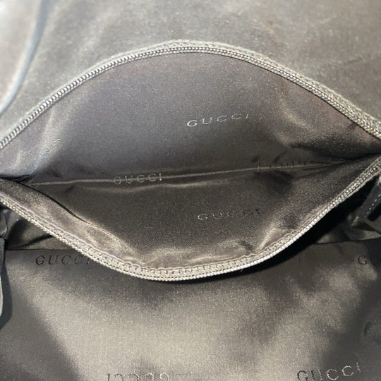 GUCCI Handbag 001 1638 Nylon, Bamboo black Handbag Bamboo Women Used Authentic