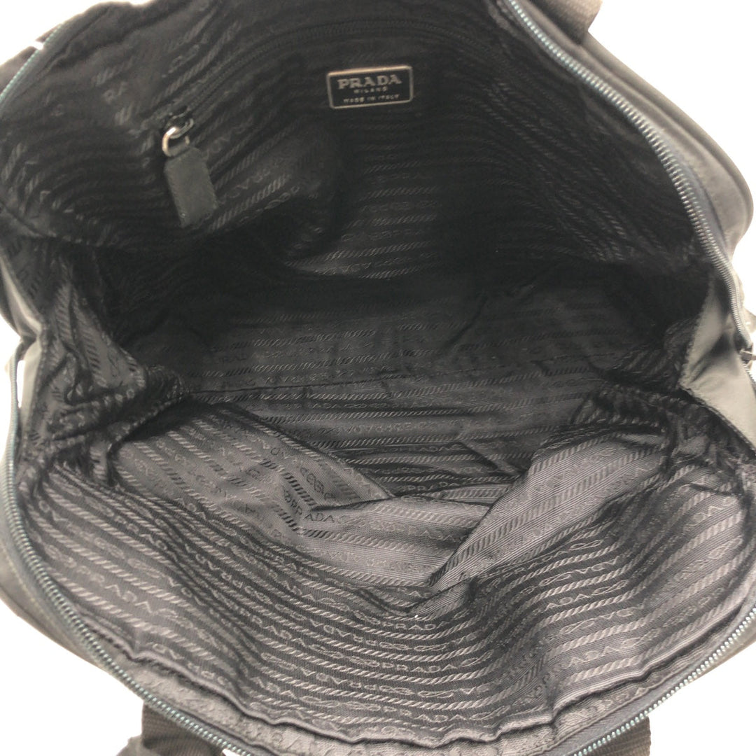 PRADA Business bag Nylon Black black Business bags, handbags, unisex Test Triangular logo mens Used Authentic