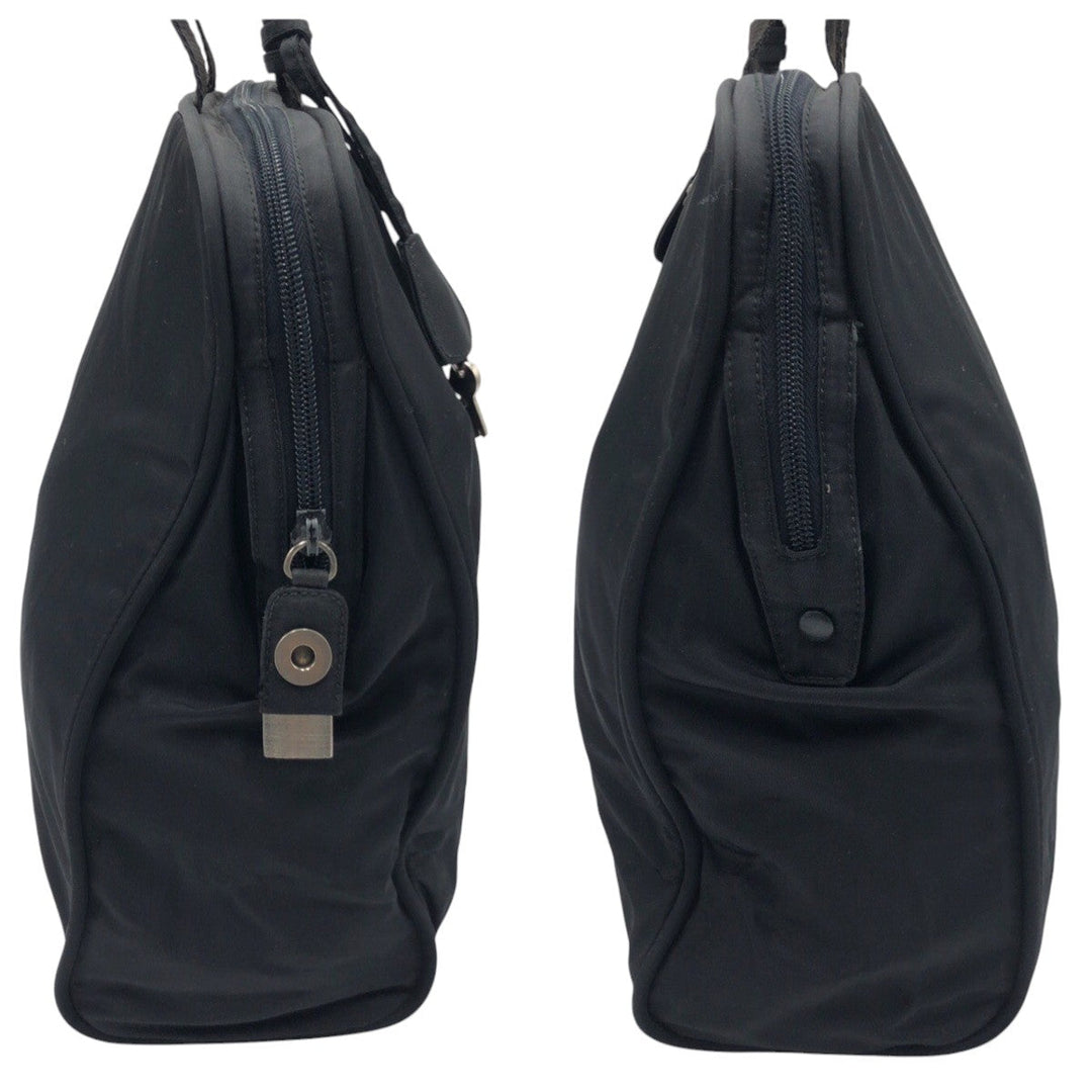 PRADA Business bag Nylon Black black Business bags, handbags, unisex Test Triangular logo mens Used Authentic