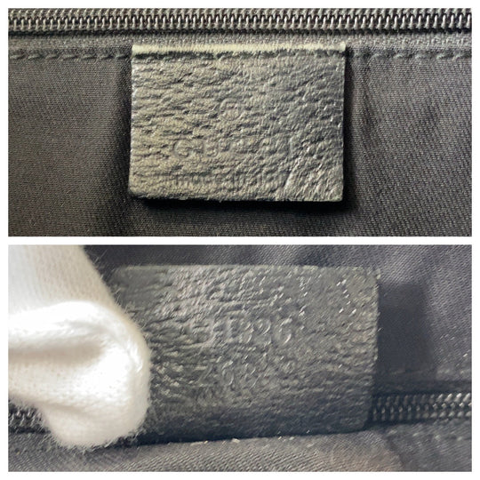 GUCCI Shoulder Bag 131326 GG canvas, leather black Crossbody Shoulder Bag Messenger Bag Abbey Women Used Authentic