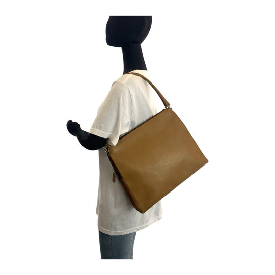 PRADA Shoulder Bag leather Brown Shoulder Bag Tote Bag Women Used Authentic