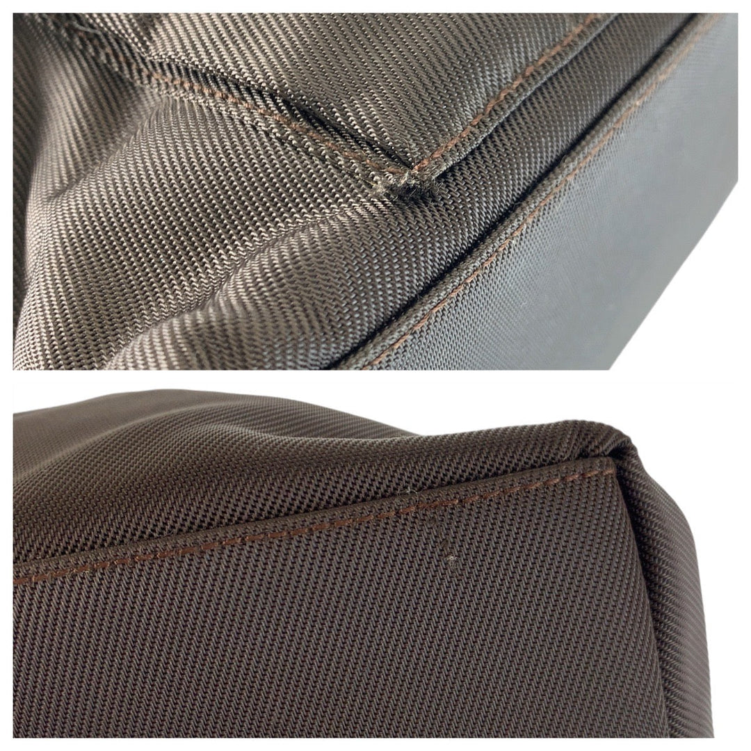 GUCCI Handbag 002 2058 0508 5 Nylon, Bamboo Brown Silver Metal Handbag Shoulder Bag 2way Bamboo Women Used Authentic