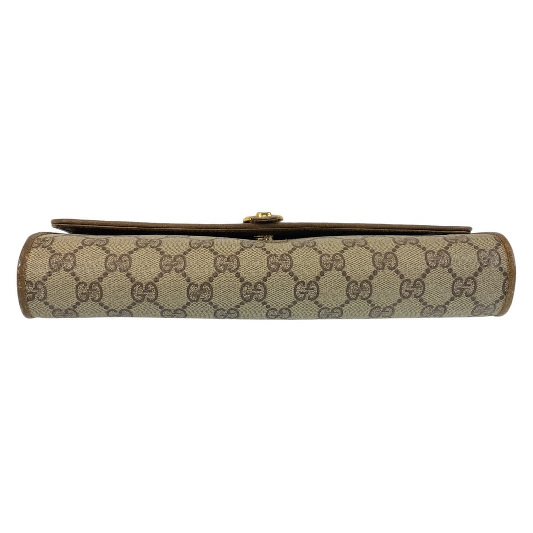 GUCCI Shoulder Bag 904 02 050 GG Supreme canvas, leather Beige Gold Metal Crossbody Shoulder Bag Messenger Bag Old Gucci Women Used Authentic