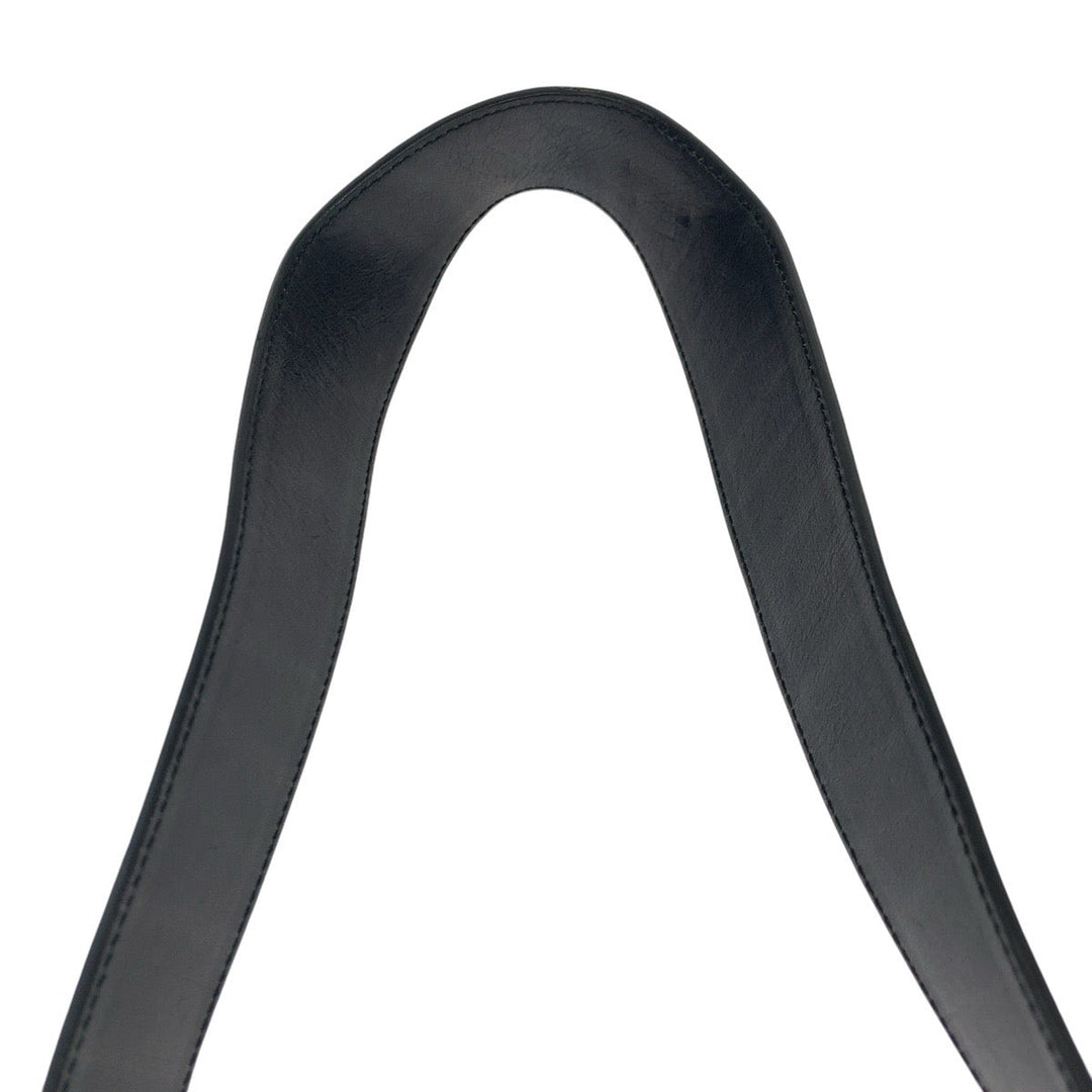 GUCCI Shoulder Bag 001 3315 Canvas, Leather BlackSilverMetal Shoulder Bag handbag Women Used Authentic