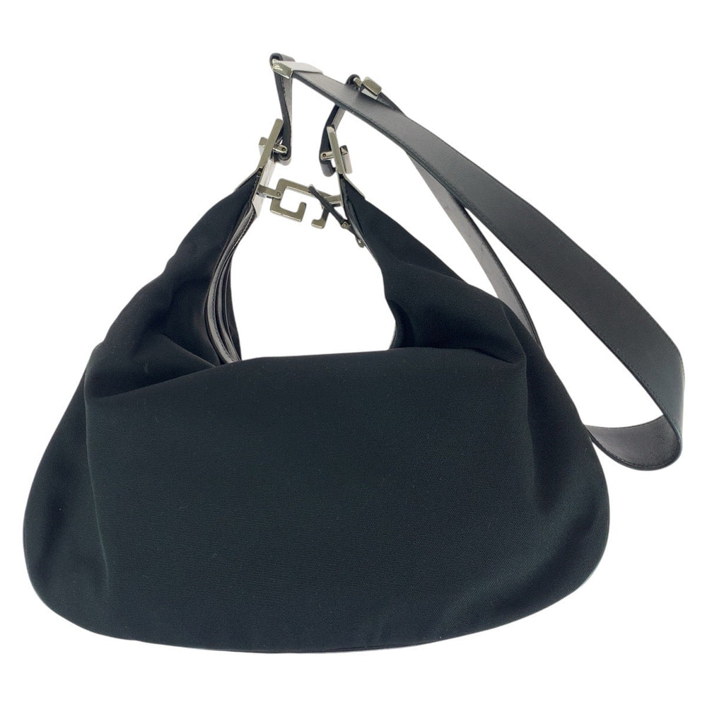 GUCCI Shoulder Bag 001 3315 Canvas, Leather BlackSilverMetal Shoulder Bag handbag Women Used Authentic