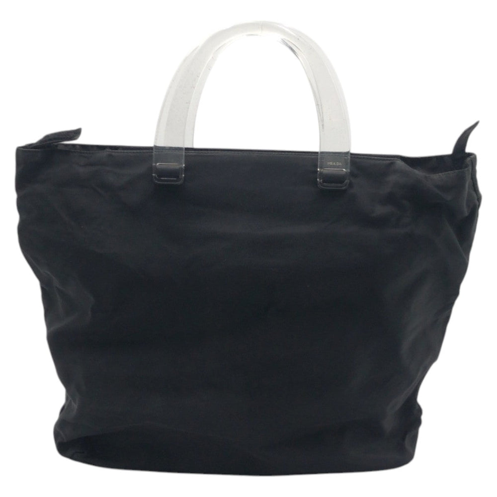 PRADA Handbag Nylon Black black Handbag Tote Bag Test Triangular logo Women Used Authentic