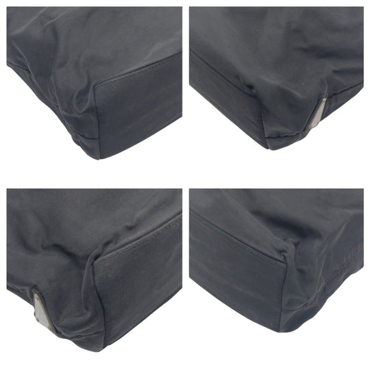 PRADA Handbag Nylon Black black Handbag Tote Bag Test Triangular logo Women Used Authentic