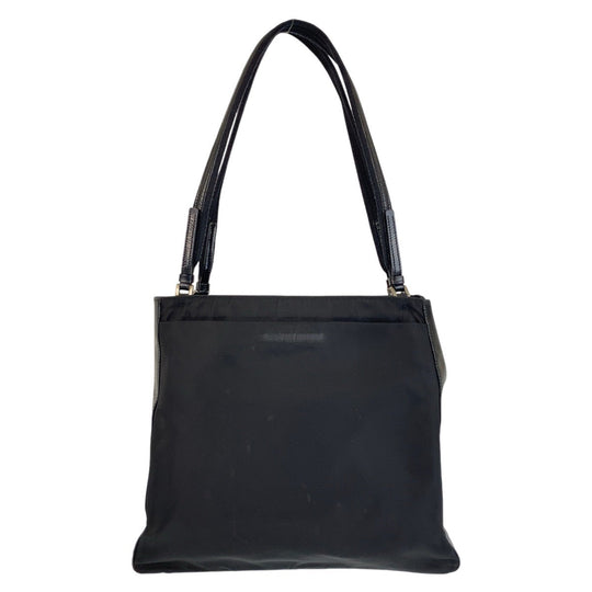 PRADA Tote Bag Nylon BlackSilverMetal Tote Bag Shoulder Bag Test Triangle With logo Women Used Authentic