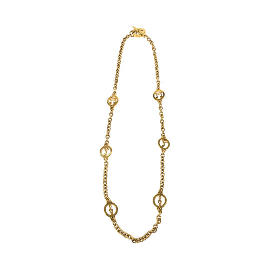 CELINE Necklace metal gold Necklace Musical note motif Women Used Authentic