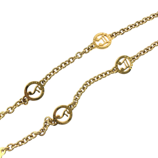 CELINE Necklace metal gold Necklace Musical note motif Women Used Authentic