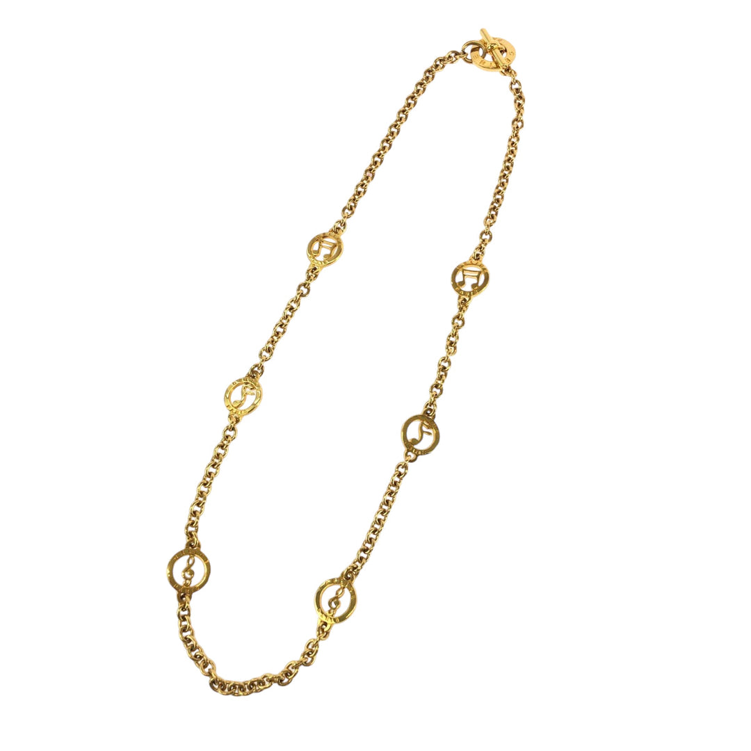 CELINE Necklace metal gold Necklace Musical note motif Women Used Authentic