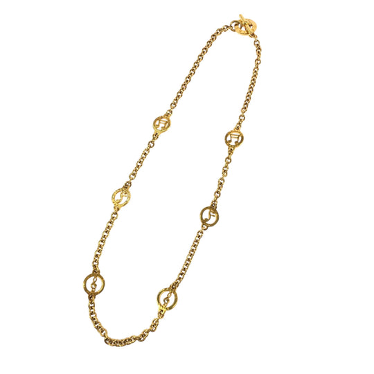 CELINE Necklace metal gold Necklace Musical note motif Women Used Authentic
