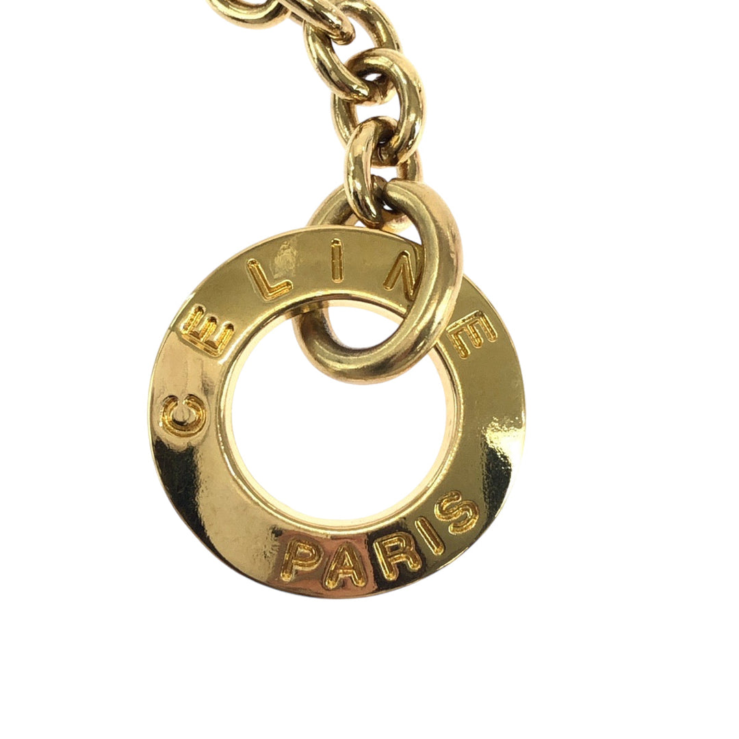 CELINE Necklace metal gold Necklace Musical note motif Women Used Authentic
