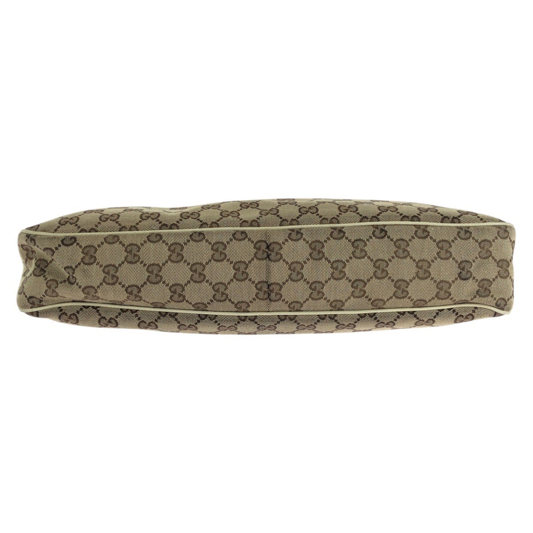 GUCCI Tote Bag 121023 GG canvas, leather Brown White Gold Metal Tote Bag Shoulder Bag Women Used Authentic