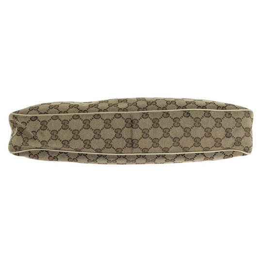 GUCCI Tote Bag 121023 GG canvas, leather Brown White Gold Metal Tote Bag Shoulder Bag Women Used Authentic