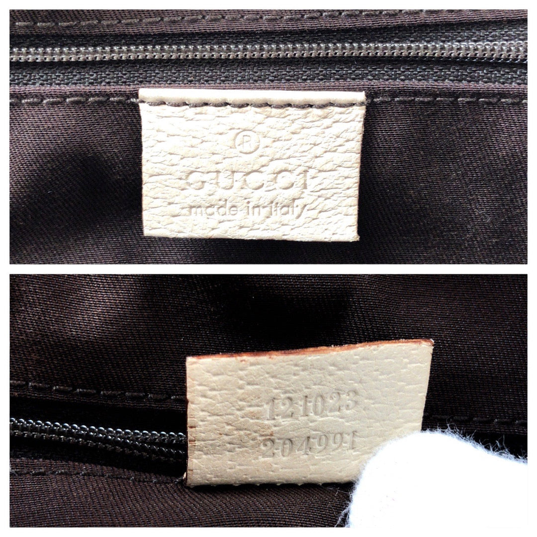 GUCCI Tote Bag 121023 GG canvas, leather Brown White Gold Metal Tote Bag Shoulder Bag Women Used Authentic