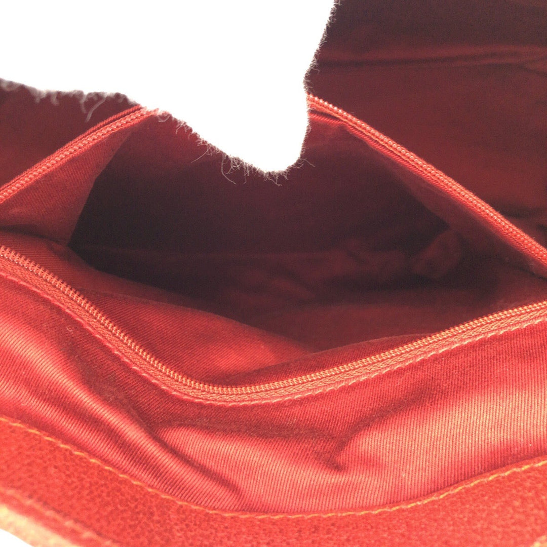 GUCCI Tote Bag 113017 GG canvas, leather Red Silver Metal Tote Bag Shoulder Bag Women Used Authentic