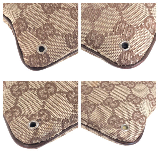 GUCCI Shoulder Bag 90476 GG canvas, leather Beige SilverMetal Crossbody Shoulder Bag Unisex Women Used Authentic