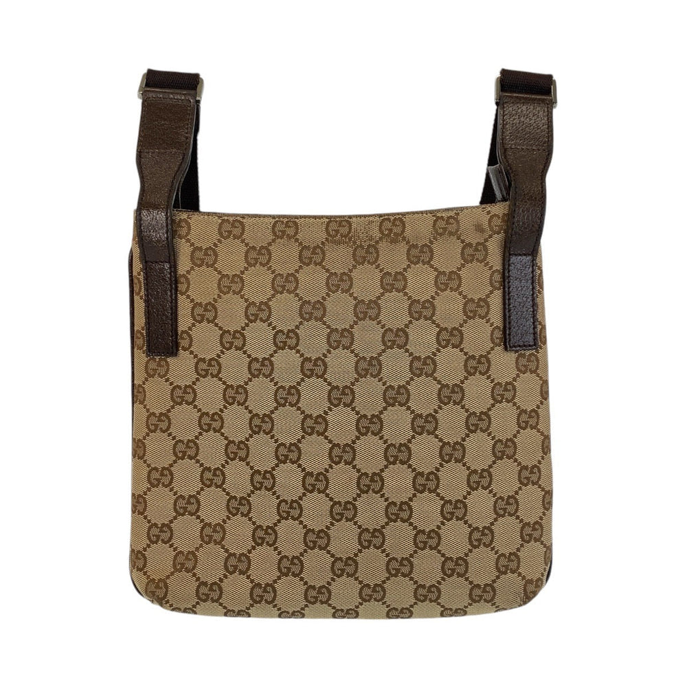 GUCCI Shoulder Bag 122793 GG canvas Brown beige Crossbody Shoulder Bag Messenger Bag Women Used Authentic