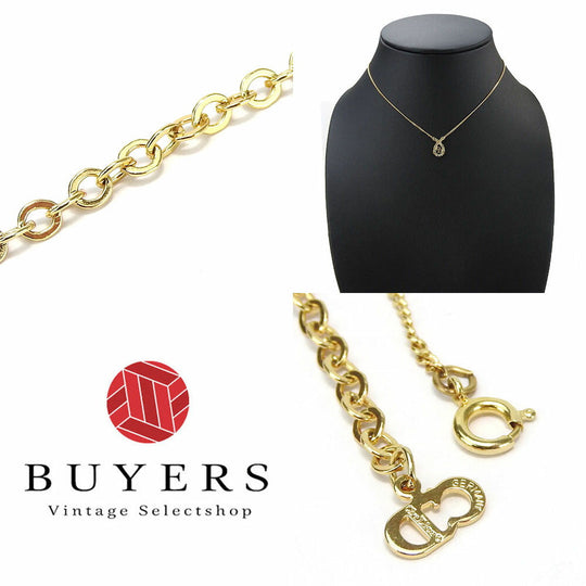 Christian Dior Necklace metal gold Women Used Authentic