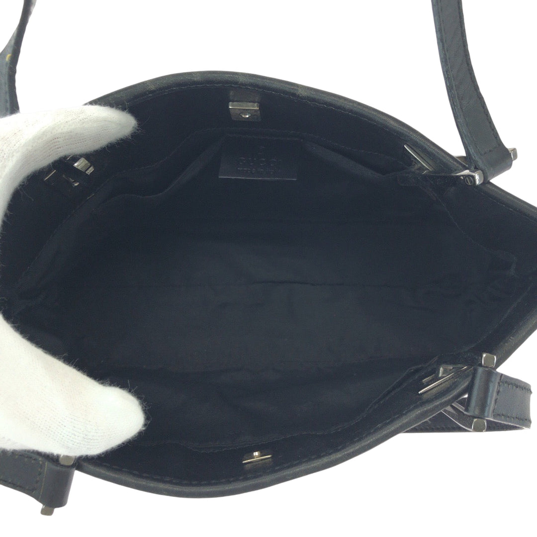 GUCCI Tote Bag 36172 GG canvas BlackSilverMetal Tote Bag Shoulder Bag Women Used Authentic