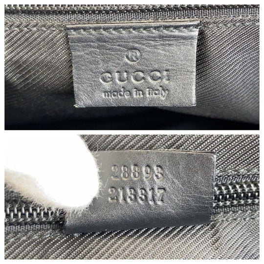 GUCCI Tote Bag 28893 GG canvas, leather black Tote Bag Shoulder Bag Women Used Authentic