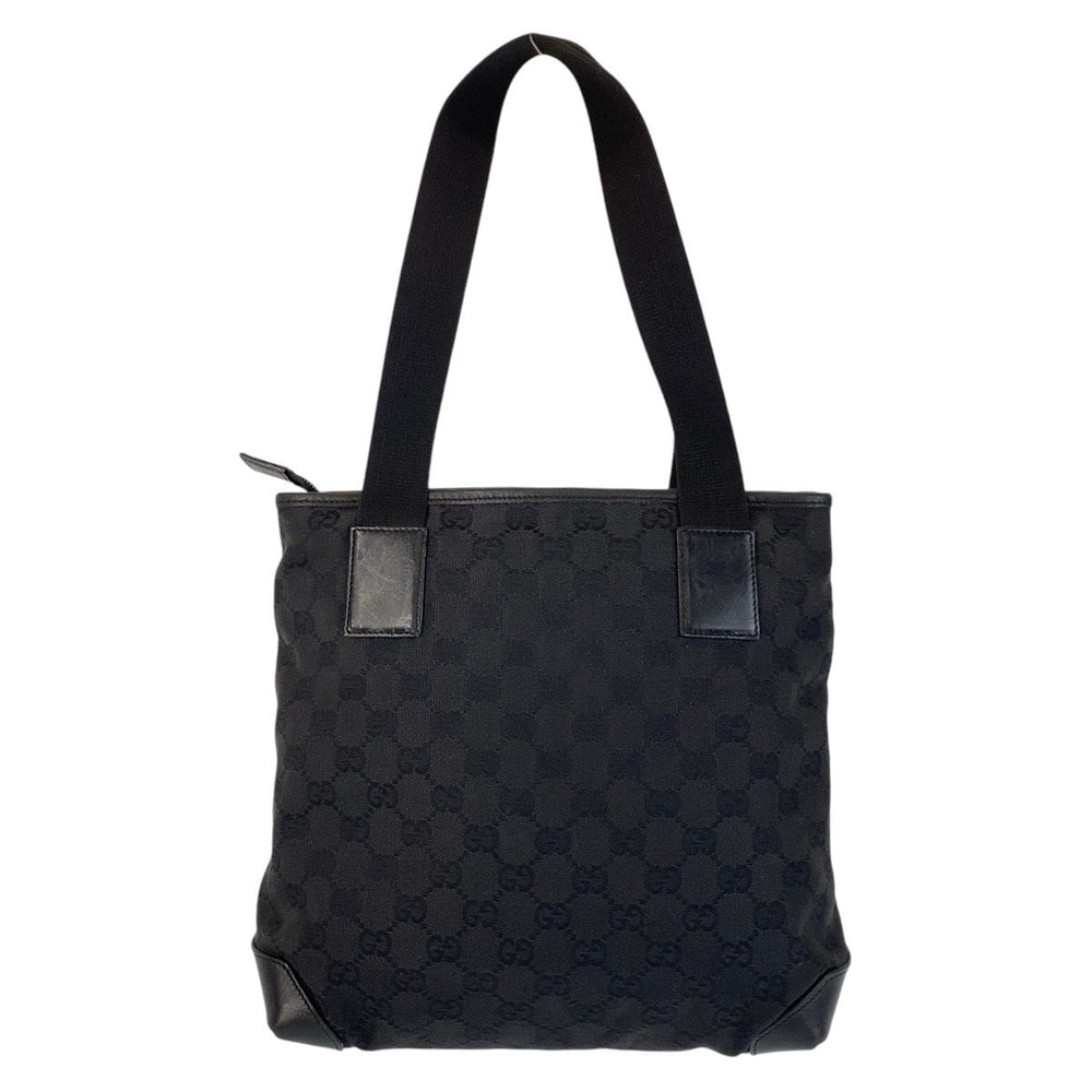 GUCCI Tote Bag 28893 GG canvas, leather black Tote Bag Shoulder Bag Women Used Authentic