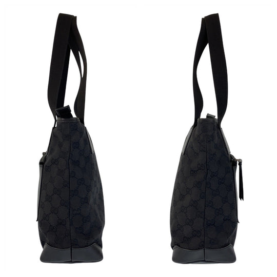 GUCCI Tote Bag 28893 GG canvas, leather black Tote Bag Shoulder Bag Women Used Authentic