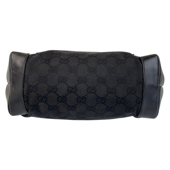 GUCCI Tote Bag 28893 GG canvas, leather black Tote Bag Shoulder Bag Women Used Authentic