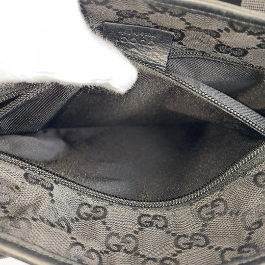 GUCCI Tote Bag 28893 GG canvas, leather black Tote Bag Shoulder Bag Women Used Authentic