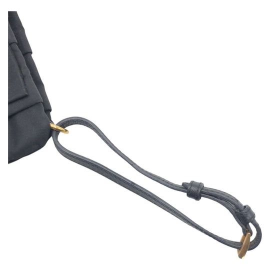 PRADA Clutch bag 1N1422 Nylon Black GoldMetal Clutch bag wristlet pouch Fiocco Women Used Authentic