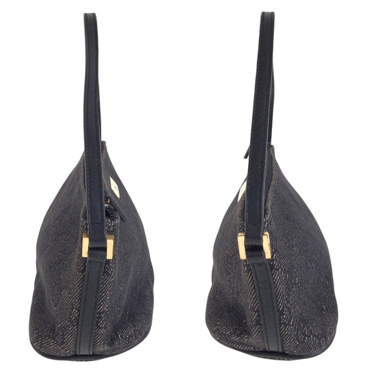 GUCCI Handbag 7198 GG canvas, leather Black GoldMetal Handbag accessory pouch Women Used Authentic