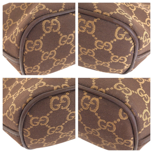 GUCCI Handbag 039 1103 GG canvas Brown Accessoires Women Used Authentic