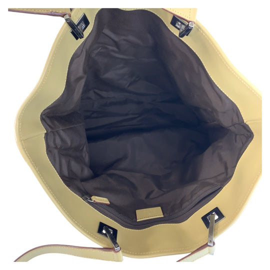 GUCCI Tote Bag 31243 GG canvas, leather Brown Beige SilverMetal Tote Bag Shoulder Bag Women Used Authentic