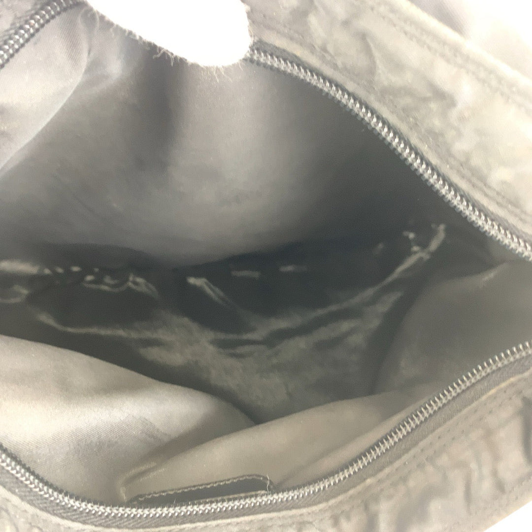 PRADA Shoulder Bag Nylon Black SilverMetal Shoulder Bag pochette Test Triangle With logo mens Used Authentic