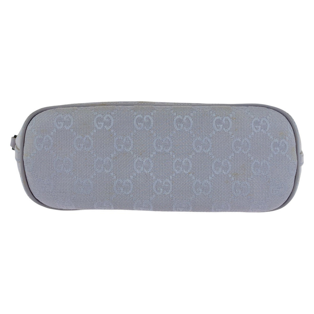 GUCCI Handbag 7198 GG canvas, leather Grey SilverMetal Handbag accessory pouch Women Used Authentic