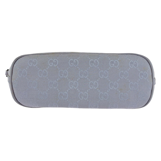GUCCI Handbag 7198 GG canvas, leather Grey SilverMetal Handbag accessory pouch Women Used Authentic