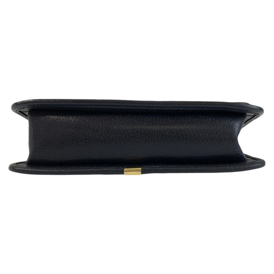 GUCCI Shoulder Bag 66 001 4451 PVC, Leather Gray Navy Gold Metal Crossbody Shoulder Bag Pochette Sherry Line Old Gucci Women Used Authentic