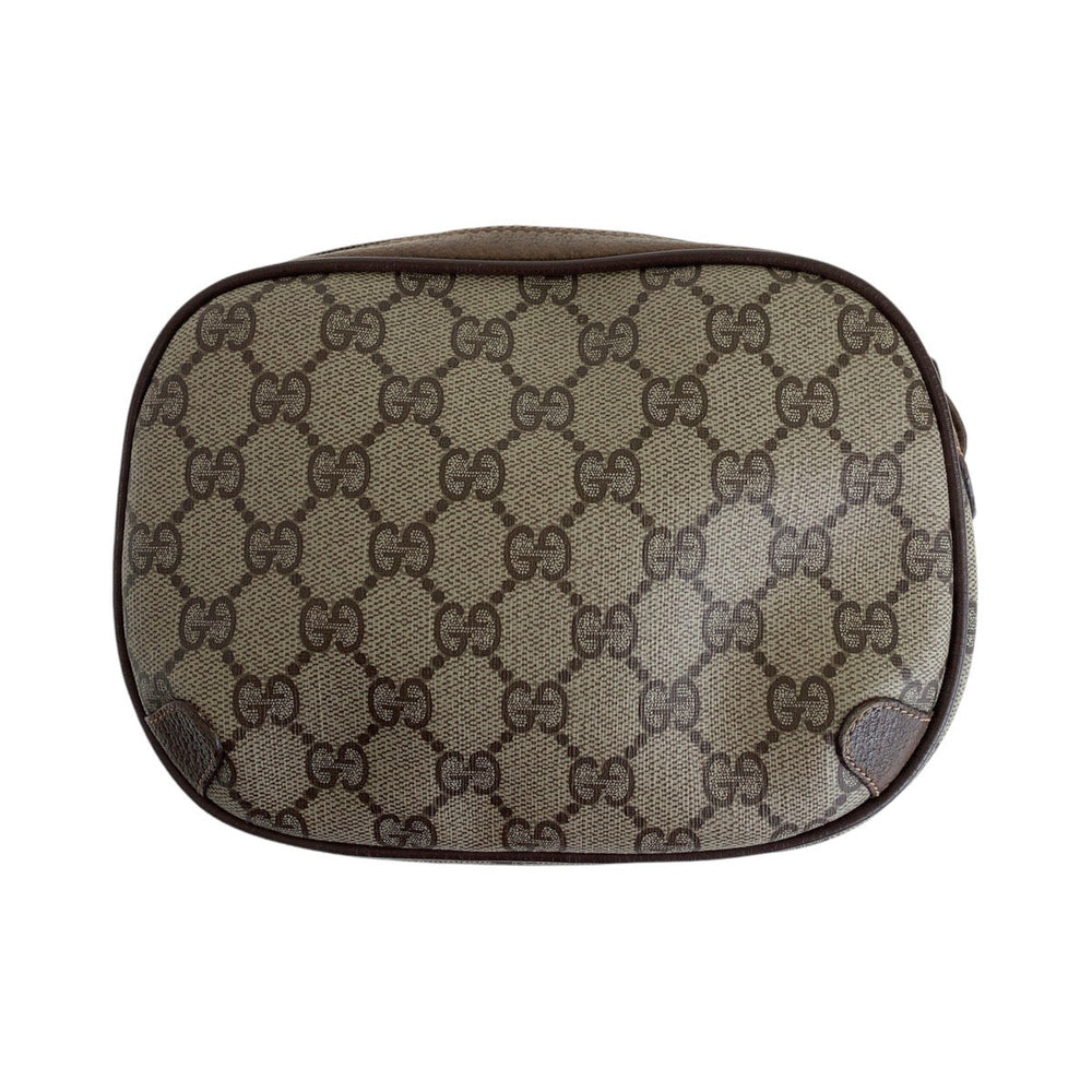 GUCCI Shoulder Bag 156 02 066 GG Supreme canvas, leather Brown Gold Metal Shoulder Bag pochette Old Gucci Women Used Authentic